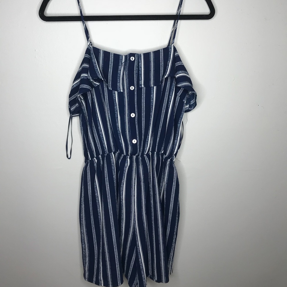 Pin striped romper